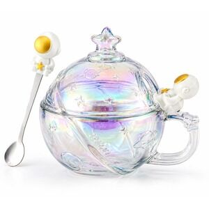 Room 2 Room Glass Planet Mug With Spoon – Astronaut Handle – Original Box